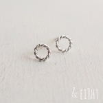 【再販】 - Silver - Twisted Circle  ピアス