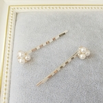 【再販】パールビジューのシンプルヘアピン