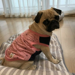 夏物犬服オーダー★和柄タンクピンク・緑・黄色もありますフレブル服中型犬小型犬フレンチブルドッグ服パグ服麻の葉文様・市松模様