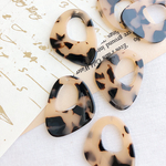 sale! [20%OFF] 4pcs 変形トライアングル レオパード柄アクリルチャーム a237