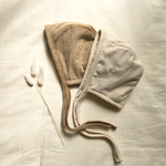 コーデュロイとプードルファーのボンネット  