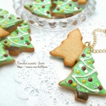 クリスマスツリーのアイシングクッキー　バッグチャーム