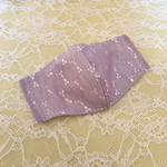 レースの立体マスク　パープル　接触冷感生地使用