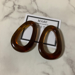 オーバルピアス　べっ甲ピアス
