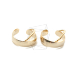ERG-1377-G【2個入り】ブラシラウンドイヤーカフ/Brushed Round Earcuffs Earrings