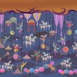 夜のサーカス　 カットクロス