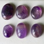 天然石＊アメジスト　オーバル　カボション＊ルース　47.5 ct　6 個