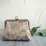 大人の刺繍がま口ポーチ