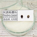 ✴︎No.353-a✴︎希少✴︎鉱物標本✴︎ 奈良県 天川村産 レインボーガーネットのピアス a