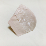 再販♡送料無料【ピンクベージュ チュールレース】立体マスク レースマスク 薄ピンク