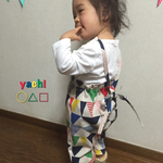 再販！！カラフル☆ガーランドの楽ちん長〜〜く着れる つなぎ 80〜