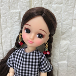 リカちゃん　さくらんぼピアス
