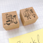 付箋やメモに！選べる2cmリボンちゃんスタンプ