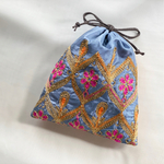 インド刺繍ミニ巾着011