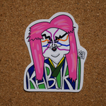 中くらいのステッカー『KABUKI ピンク』