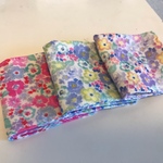 【受注製作＊送料無料】ハンドメイド ガーゼハンカチ 16×16 フラワーカーペット 花柄 3枚セット