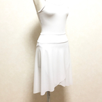 バレエスカート プルオン巻きスカートホワイトSML