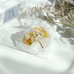 お花❁レジンポニーフック　イエロー
