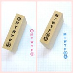 週間ハンコ ウィークリースケジュール♪　スケジュールはんこ バレットジャーナルやハビットトラッカー作りにも最適♪　月曜始まり・日曜始まり　小さいスタンプ