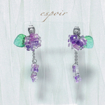紫陽花 お花畑 ピアス 紫色