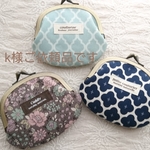 【k様ご依頼品】ぺたんこがま口ポーチ   