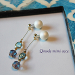 海のブルー風のブルー（ピアス）