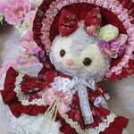 ＜ラスト＞ステラルー(Sサイズ)コスチューム＊ボンネットドレス＊YUWA赤地にピンクの薔薇
