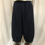 着物　リメイク　かぼちゃパンツ　ワイドパンツ　もんぺ風　ウール　青海波　着物リメイク