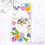 押し花iphoneケース＊Natural garden＊スマホケース 名入れ可能  ラメ・ホロ・スワロフスキー無料 [受注製作]