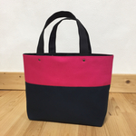 ネイビー 帆布 とショッキングピンク 2色 トートバッグ/A4対応サイズもあります