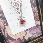 再販【幽閉アクセサリー】薔薇の花びらを使ったスクエアネックレス