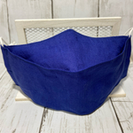 箱型系ノンワイヤーマスク(リネン)蒼色