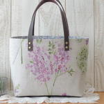 フランスリネン＆リバティ『LILAS』M バッグ①
