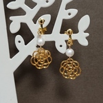 透かしフラワーのピアス⭐イヤリング⭐お揃いで⭐