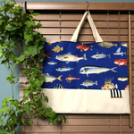 お魚大好き！　ネイビー　入園入学　レッスンバッグ　男の子　かっこいい　小学校　幼稚園　保育園　通園　通学　