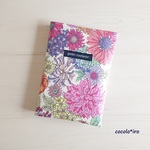 母子手帳ケース • お薬手帳ケース • 通帳 ケース 　 * Botanical flower garden 　col. ピンク 