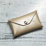 ✉レザー名刺入れ・カードケース✉【牛革　シャンパンゴールド系】