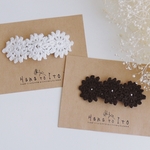 【１点もの】[パッチンピン] 2点セット  Antique Lace  (white & dark brown)