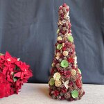 一点物／新作【クリスマス】木の実たっぷりのクリスマスツリー　大きめサイズ