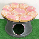 ★キノコベッド★ヴィンテージファブリックで作った【猫のベッド】