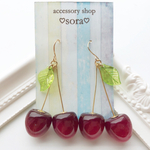 ✨再販8✨ダブル♡ミニアメリカンチェリーピアス／イヤリング