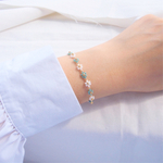ビーズブレスレット　マグネット着脱　 《　pearl green 　》