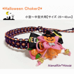 ★セミオーダー★（小型～中型犬用）ハロウィンチョーカー２特大飾り【特典付】
