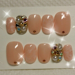 Sサイズ・ベリーショート♡ヌードベージュ×マーブル