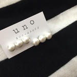 コットンパール３連♡チタンピアス