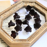 【10個】小ぶりなアクリルフラワー＊マットブラック