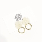 2way!フラワーカボションピアス【クリア】