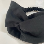 国産ダブルガーゼのクロスヘアターバン ブラック