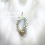 ムーンストーンペンダント（ワイヤージュエリー☆ワイヤーアクセサリー☆ワイヤーラッピング天然石ネックレス）