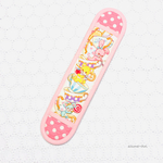 水筒肩紐カバー アニマルカップタワー柄 オフホワイト×ピンク